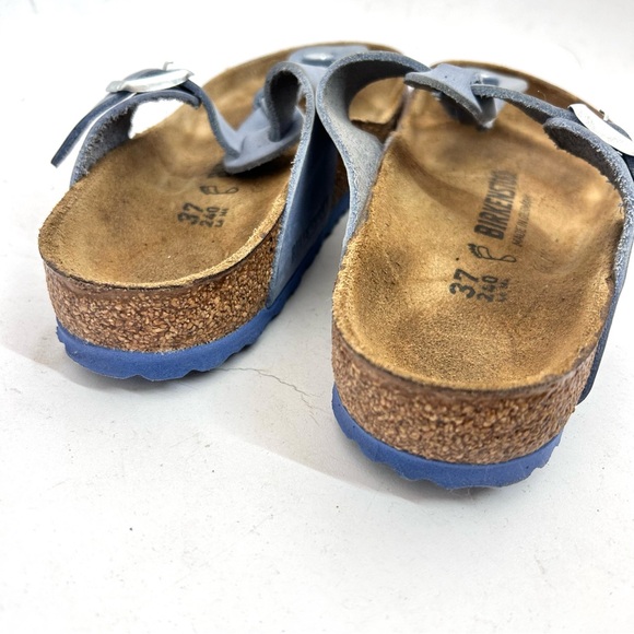 Birkenstock Gizeh Braided Thong Sandal Size 37 US 6-6.5 Regular Slide Dusty Blue - Picture 6 of 10